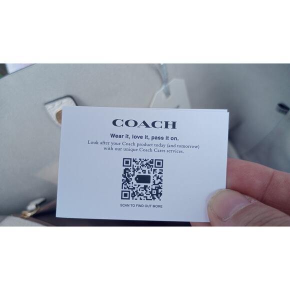 Coach CC050 Cameron Large Chalk Pebbled Tote Bag - Picture 10 of 11